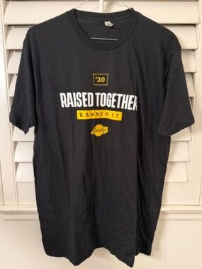 Los Angeles Lakers 2020 Banner 17 Raised Together T-XL SGA--NWOT